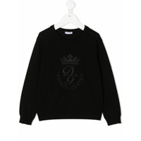 Dolce & Gabbana Kids Suéter com bordado - Preto