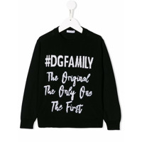 Dolce & Gabbana Kids Suéter #DGFamily - Preto