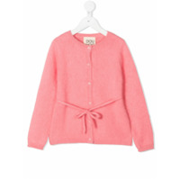 Douuod Kids belted knit cardigan - Rosa