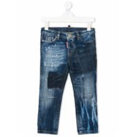 Dsquared2 Kids Calça jeans com lavagem - Azul