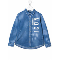 Dsquared2 Kids Camisa jeans Icon - Azul