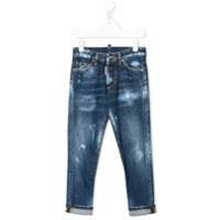 Dsquared2 Kids distressed Icon jeans - Azul