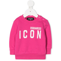 Dsquared2 Kids Moletom com estampa Icon - Rosa