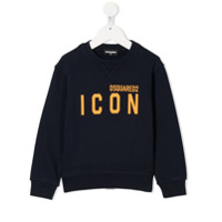 Dsquared2 Kids Moletom com logo Icon - Azul