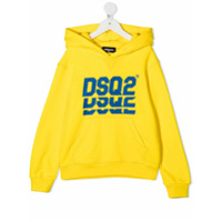 Dsquared2 Kids Moletom de algodão amarelo