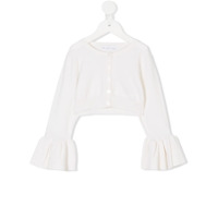 Elsy Cardigan com babados - Branco