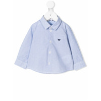 Emporio Armani Kids Camisa listrada - Azul