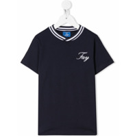 Fay Kids Camiseta com logo bordado - Azul