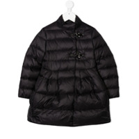 Fay Kids quilted A-line coat - Preto