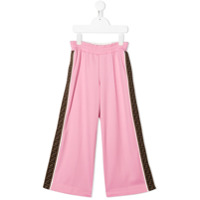 Fendi Kids Calça com acabamento FF - Rosa