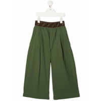 Fendi Kids Calça pantalona - Verde
