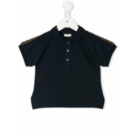 Fendi Kids Camisa polo com logo - Azul