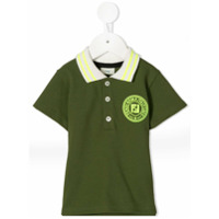 Fendi Kids Camisa polo com logo - Verde