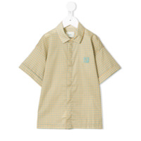 Fendi Kids Camisa xadrez - Amarelo