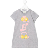 Fendi Kids Camiseta com estampa - Cinza