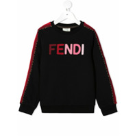 Fendi Kids Camiseta com logo - Preto