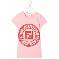 Fendi Kids Camiseta com logo - Rosa