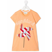 Fendi Kids Camiseta '#Fendiland' - Laranja