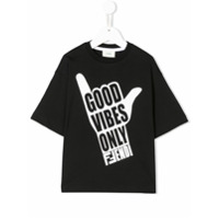 Fendi Kids Camiseta 'Good Vibes Only' - Preto