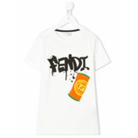 Fendi Kids Camiseta Graffiti - Branco