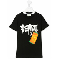 Fendi Kids Camiseta Graffiti - Preto