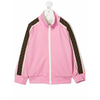 Fendi Kids FF-trimmed track jacket - Rosa