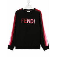 Fendi Kids Moletom com logo de letras - Preto