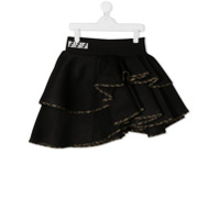 Fendi Kids Saia com mesh - Preto