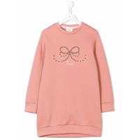 Fendi Kids Vestido suéter com logo - Rosa