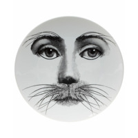 Fornasetti Prato com estampa Whisker - Branco