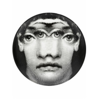 Fornasetti Prato espelho - Preto