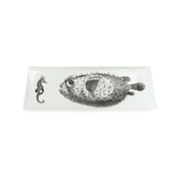 Fornasetti Prato Pufferfish & Seahorse - Preto