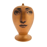 Fornasetti Vaso com estampa de rosto - Amarelo