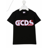 Gcds Kids Camiseta com logo bordado - Preto