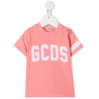 Gcds Kids Camiseta com logo bordado - Rosa