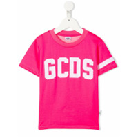 Gcds Kids Camiseta com logo bordado - Rosa