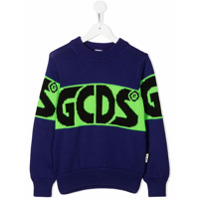 Gcds Kids logo colour-block jumper - Roxo