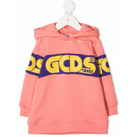 Gcds Kids logo print hoodie - Rosa