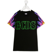 Gcds Kids logo print T-shirt - Preto
