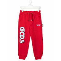 Gcds Kids logo-print track pants - Vermelho
