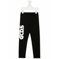 Gcds Kids logo-print trousers - Preto