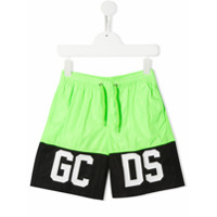Gcds Kids Short de natação com logo - Verde