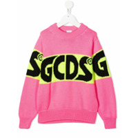 Gcds Kids Suéter de tricô com logo - Rosa