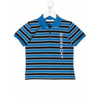 Givenchy Kids Camisa polo listrada - Azul