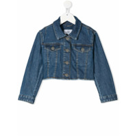 Givenchy Kids Jaqueta jeans cropped - Azul
