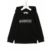 Givenchy Kids logo print hoodie - Preto
