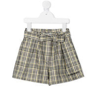 Givenchy Kids Short xadrez - Preto