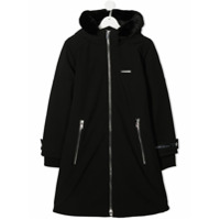 Givenchy Kids TEEN zipped parka coat - Preto