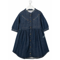 Givenchy Kids Vestido jeans com botões - Azul