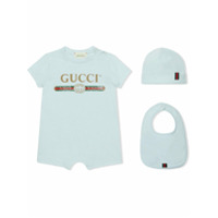 Gucci Kids Conjunto com logo - Azul